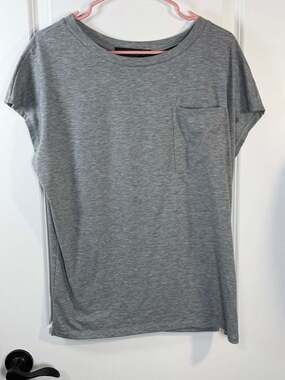 MIROL Grey Cap Sleeve Pocket T-Shirt Size L